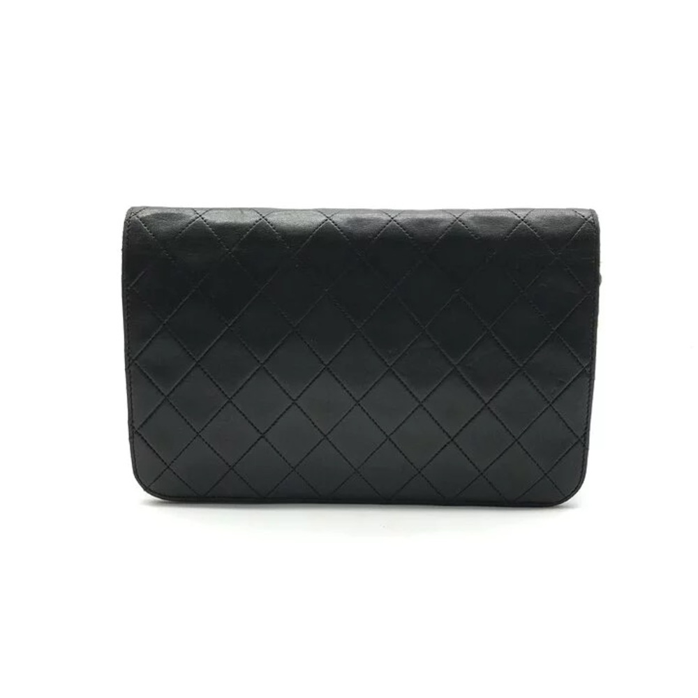 Authentic CHANEL black single flap lambskin classic bag 24k gold hardware - Picture 2 of 11